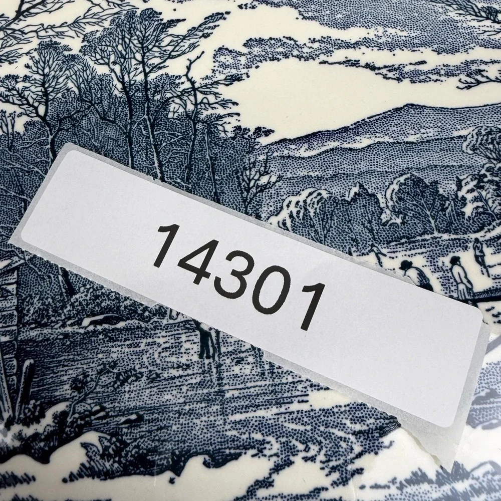 VTG Royal Currier & Ives Blue White Chop Plate 12